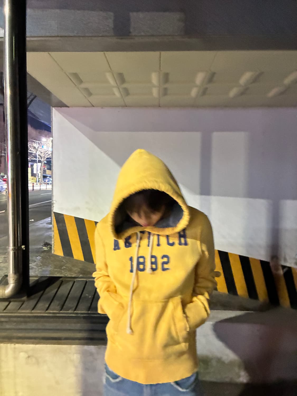 Abercrombie yellow hoodie S 상품이미지3