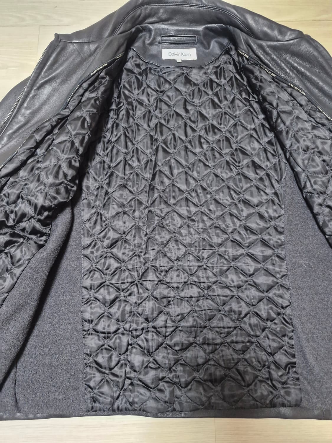 [L] 00s 캘빈클라인 양가죽 카코트 상품이미지4