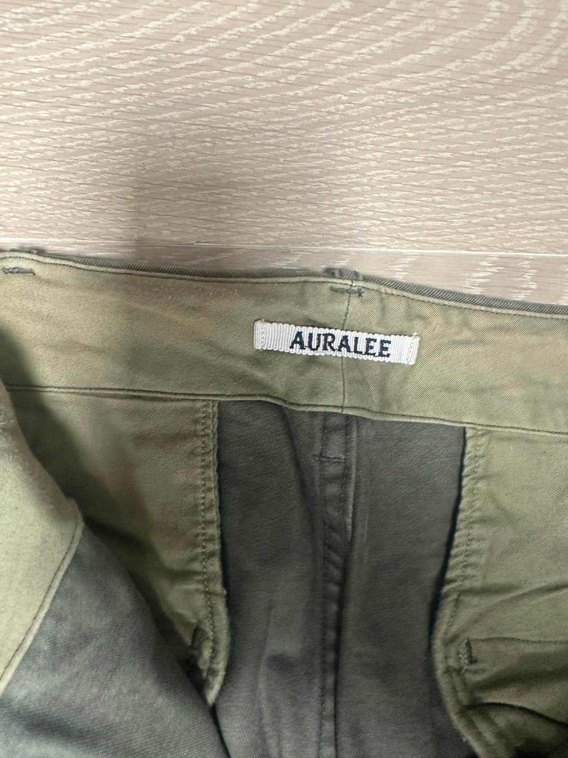 오라리 AURALEE 면바지 올리브 4사이즈 상품이미지5