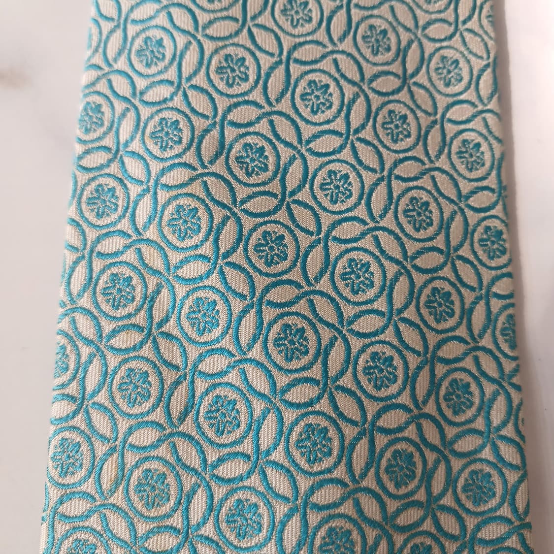 베르사체 실크 민트 자카드 넥타이 9.5cm A등급 A19672 상품이미지10