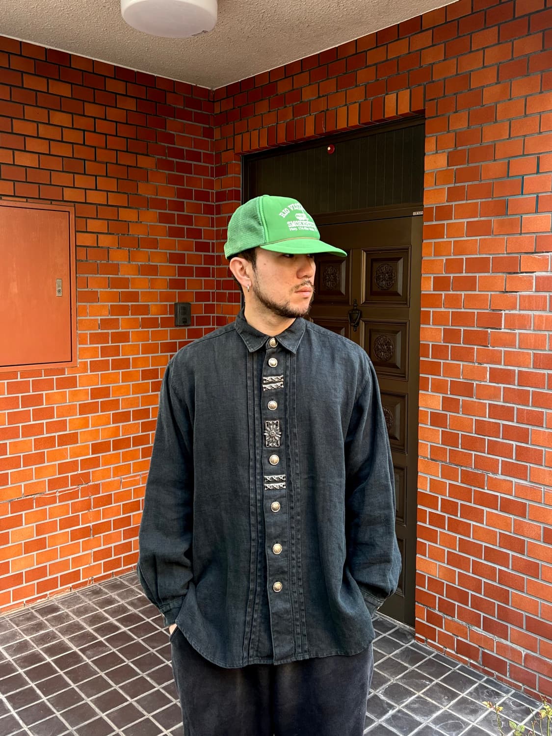 일본 브랜드 빈티지 블랙 셔츠 (희귀템) 상품이미지1