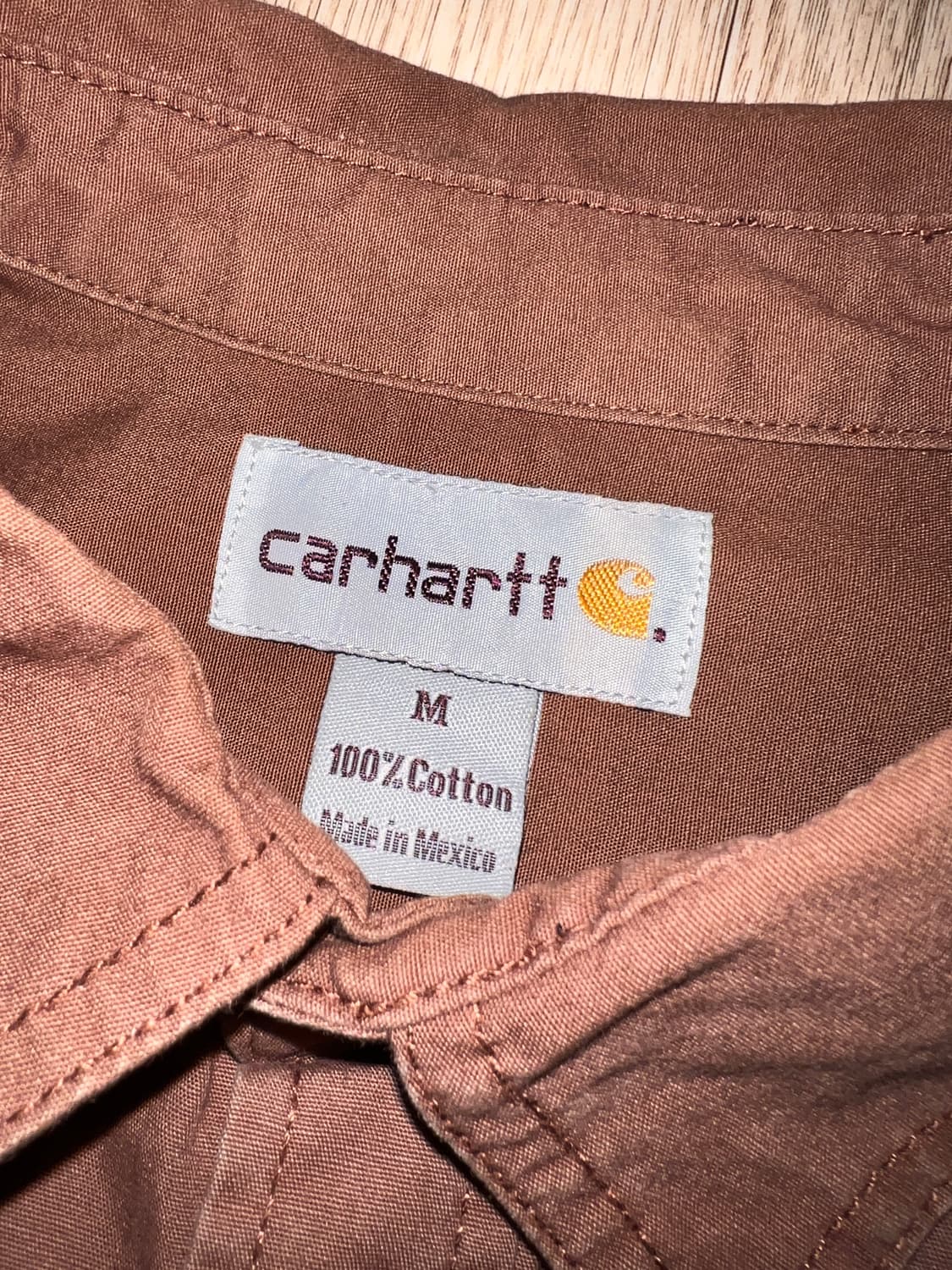 Carhartt 브라운 반팔 셔츠 상품이미지4