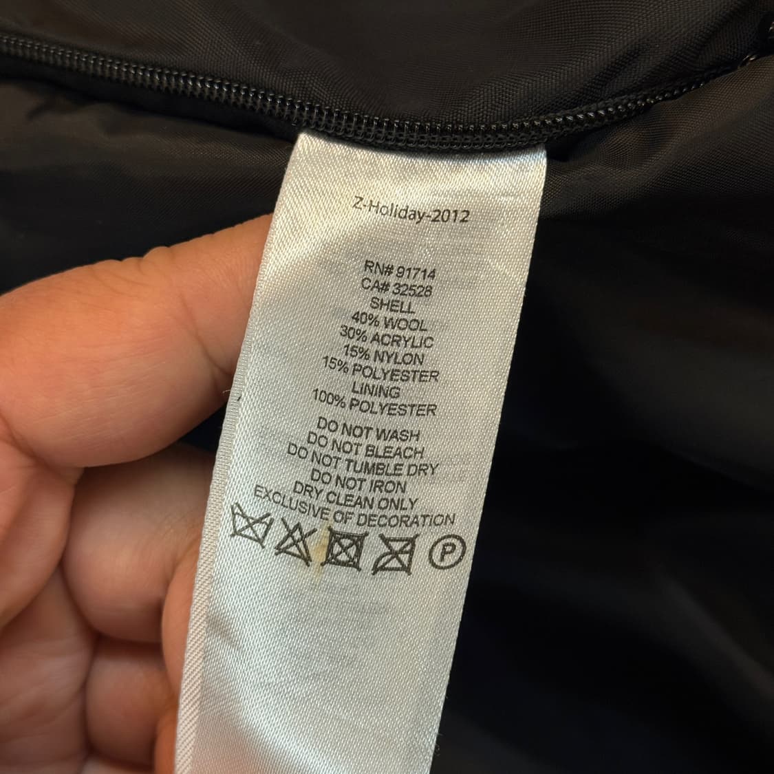 아르마니 익스체인지  울 베이스 사선지퍼 후드 자켓 숏코트 상품이미지9