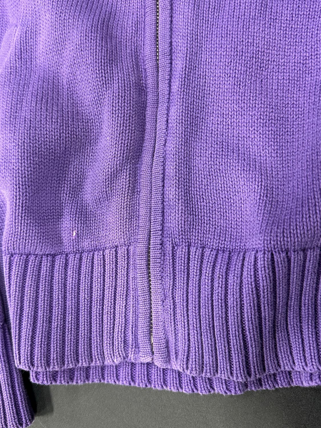 폴로 랄프로렌 퍼플 그린 로고 니트 집업 상품이미지6