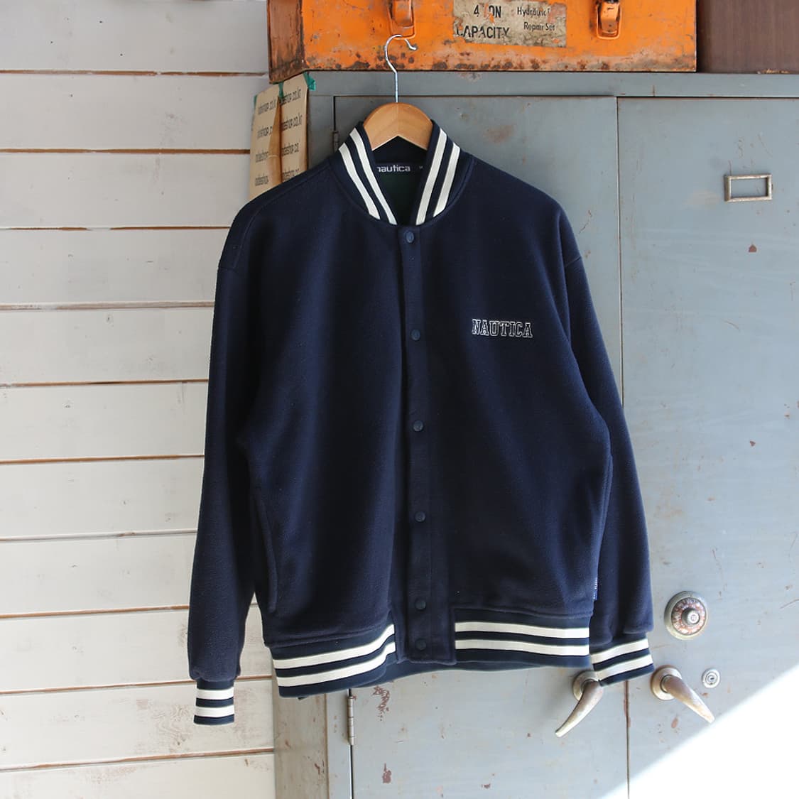 (착용컷) nautica 플리스 스타디움 자켓 (남성용 100) 상품이미지1