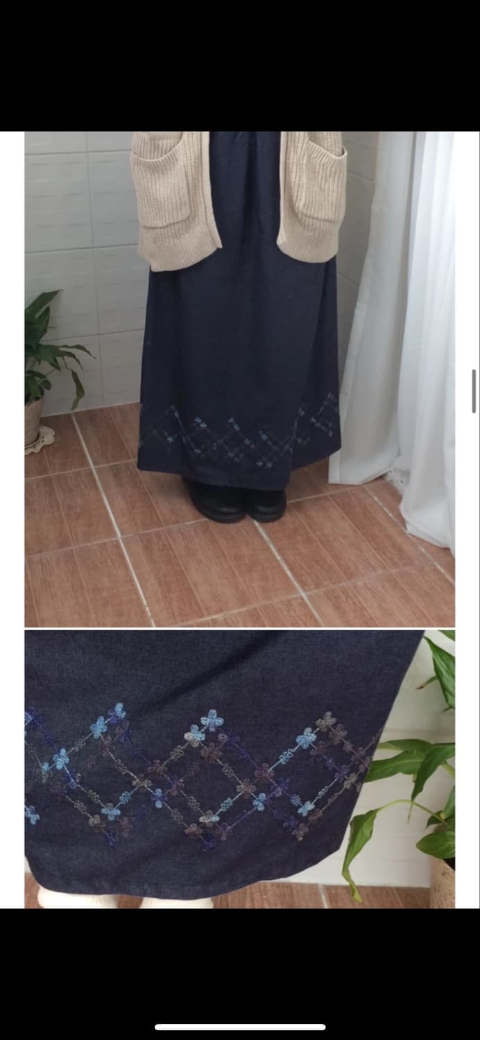 옷속무 빈티지 가디건+ 치마 상품이미지2