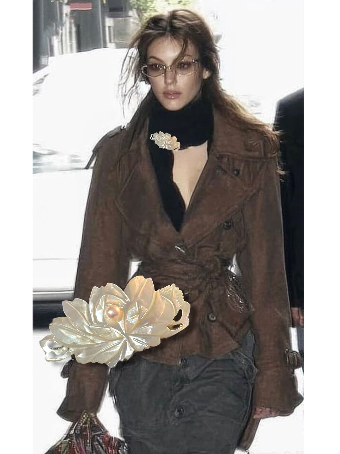 Vintage mother-of-pearl brooch 상품이미지5