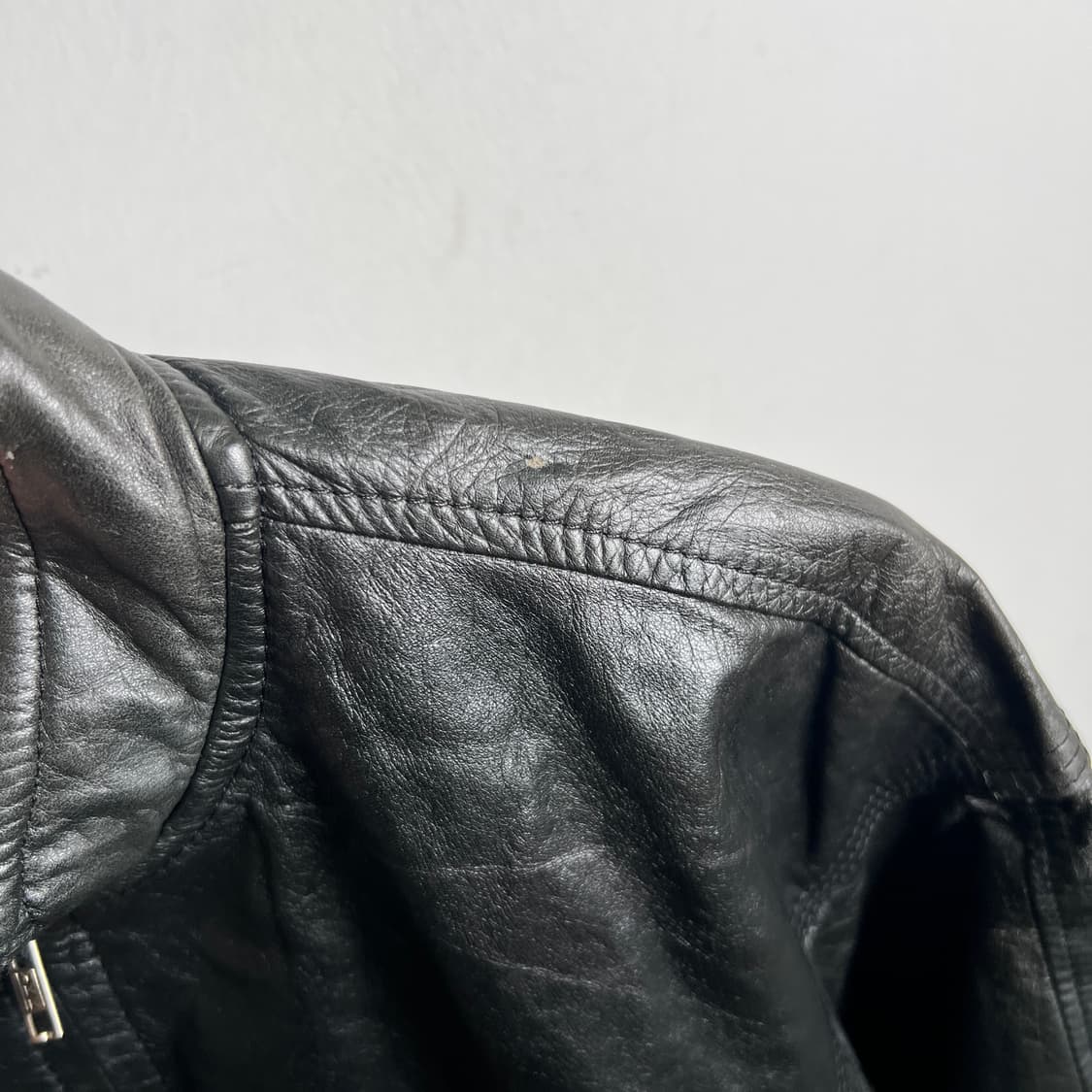 VTG 빈티지 블랙 소가죽 블루종 자켓 L 상품이미지7