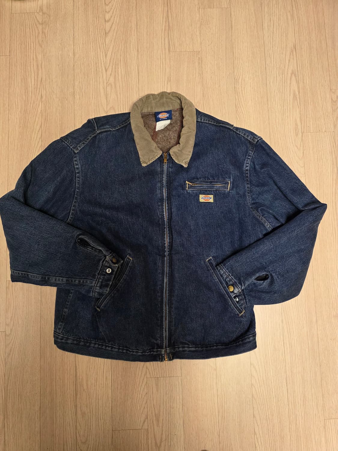 USA 빈티지 디키즈 데님 워크 자켓 코듀로이 카라 XL 110 상품이미지1