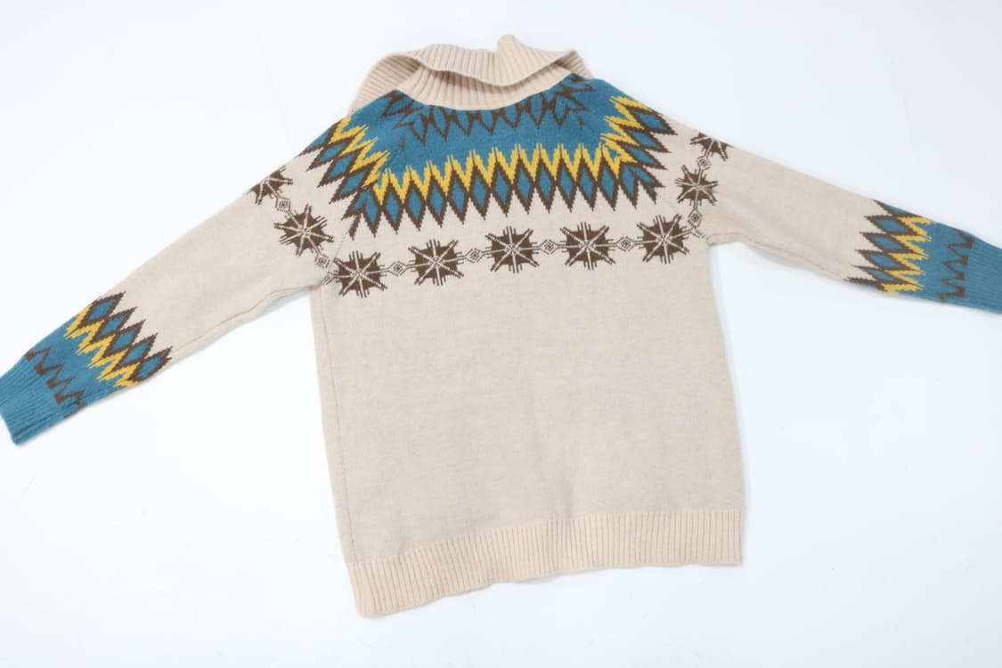 빈티지 노르딕 패턴 숄칼라 헤비 니트 가디건 상품이미지6