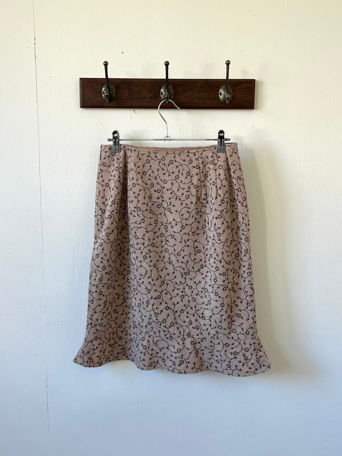 Japan vtg 베이지 플라워 미디스커트 상품이미지2