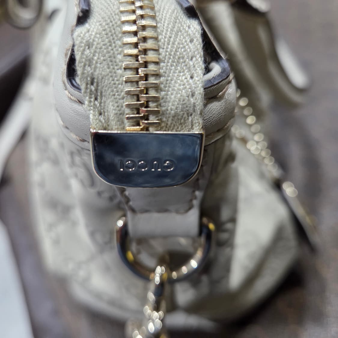 구찌 씨마 아이보리 2way 거의 새 제품 상품이미지4