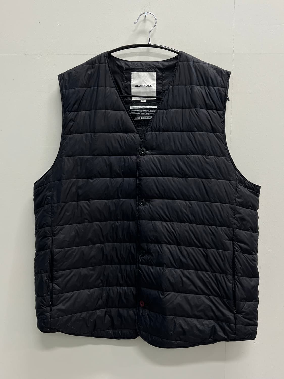 (110) 빈폴 구스다운 경량 패딩 조끼 블랙 상품이미지2