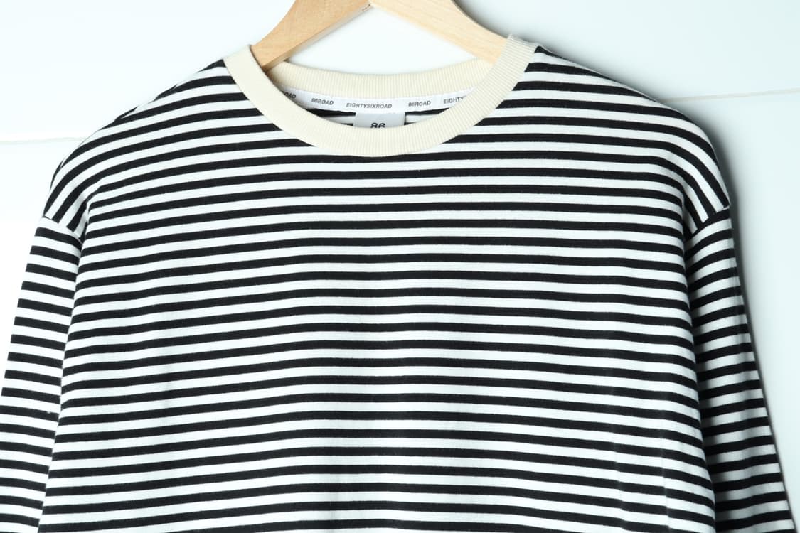 (M-XL) 로드 긴팔티셔츠 스트라이프 아메카지-H30015 상품이미지3