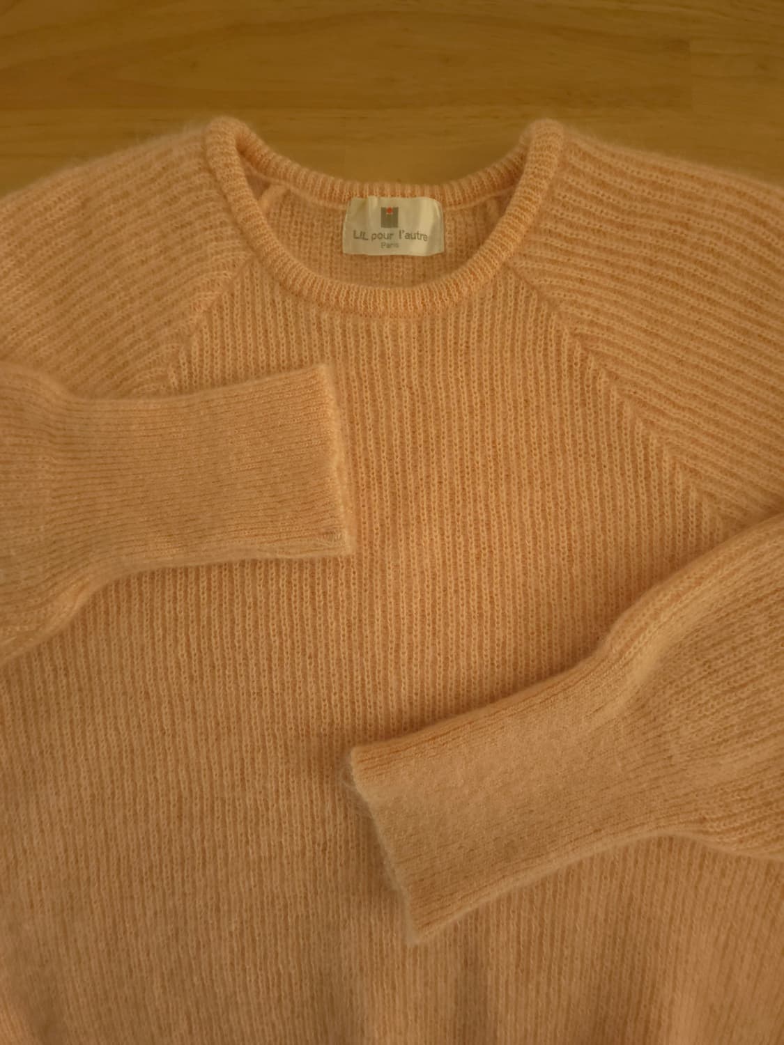 살구빛 키드모헤어 니트 - Lil pour l'autre Paris 상품이미지5
