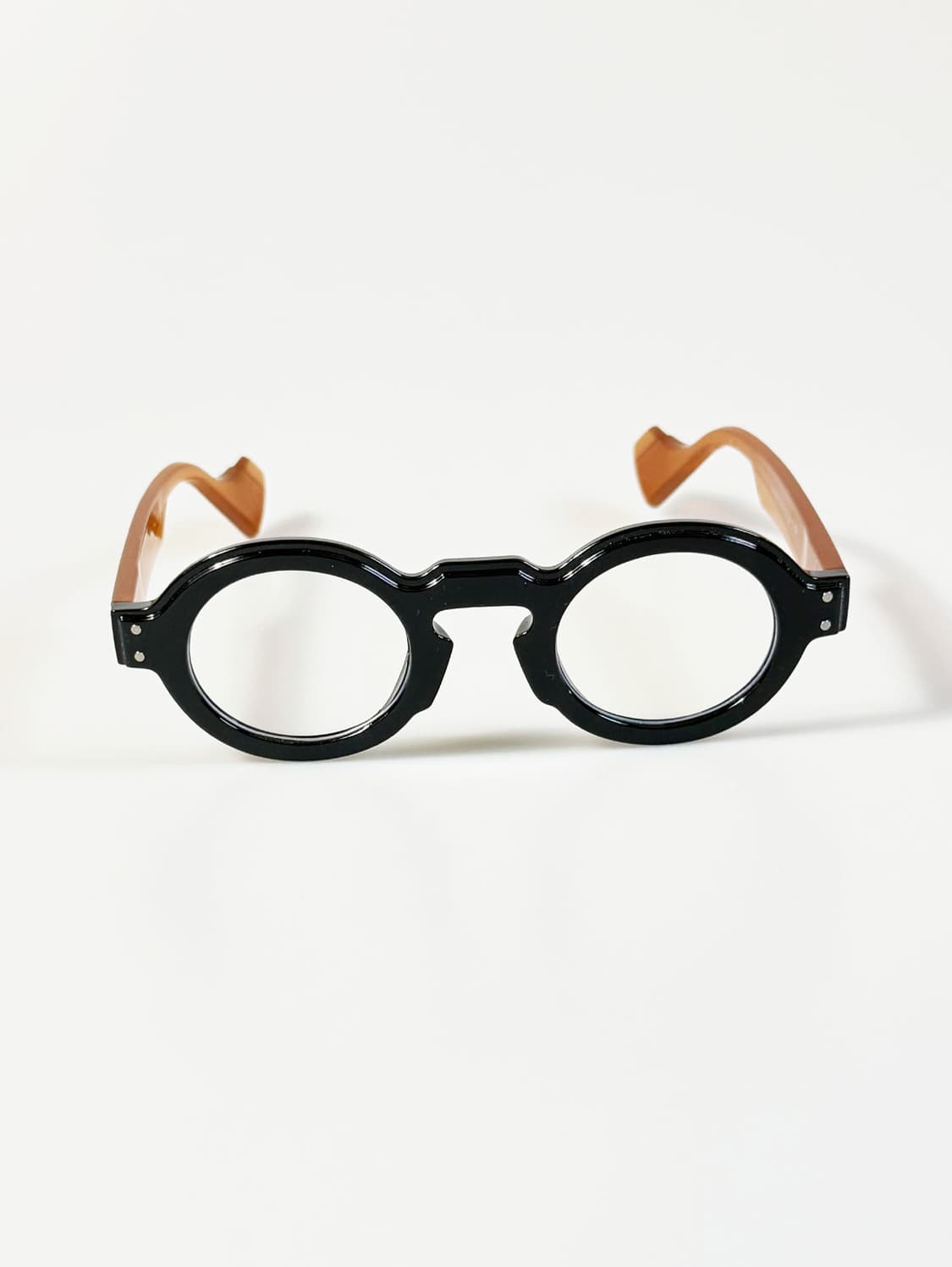 볼드 라운드 키홀 브릿지 투명 틴트 빈티지 선글라스 상품이미지2