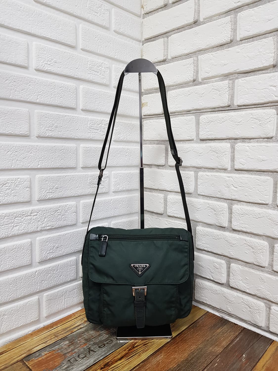 [정품] 프라다 테수토 메신저백 카키 상품이미지1