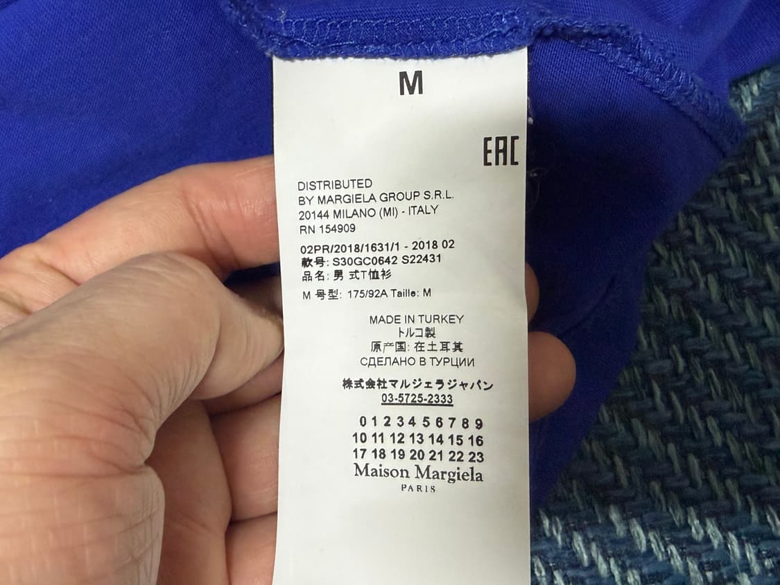 마르지엘라 블루 반팔 티셔츠 M 상품이미지5