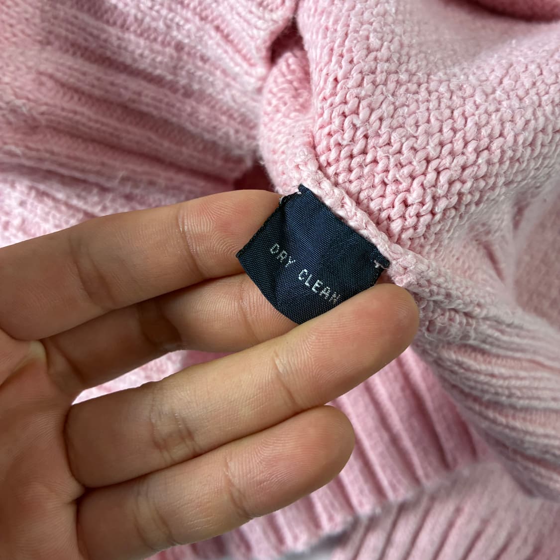 Polo  폴로 랄프로렌 자수 코튼 라이트핑크 라운드 니트  상품이미지4