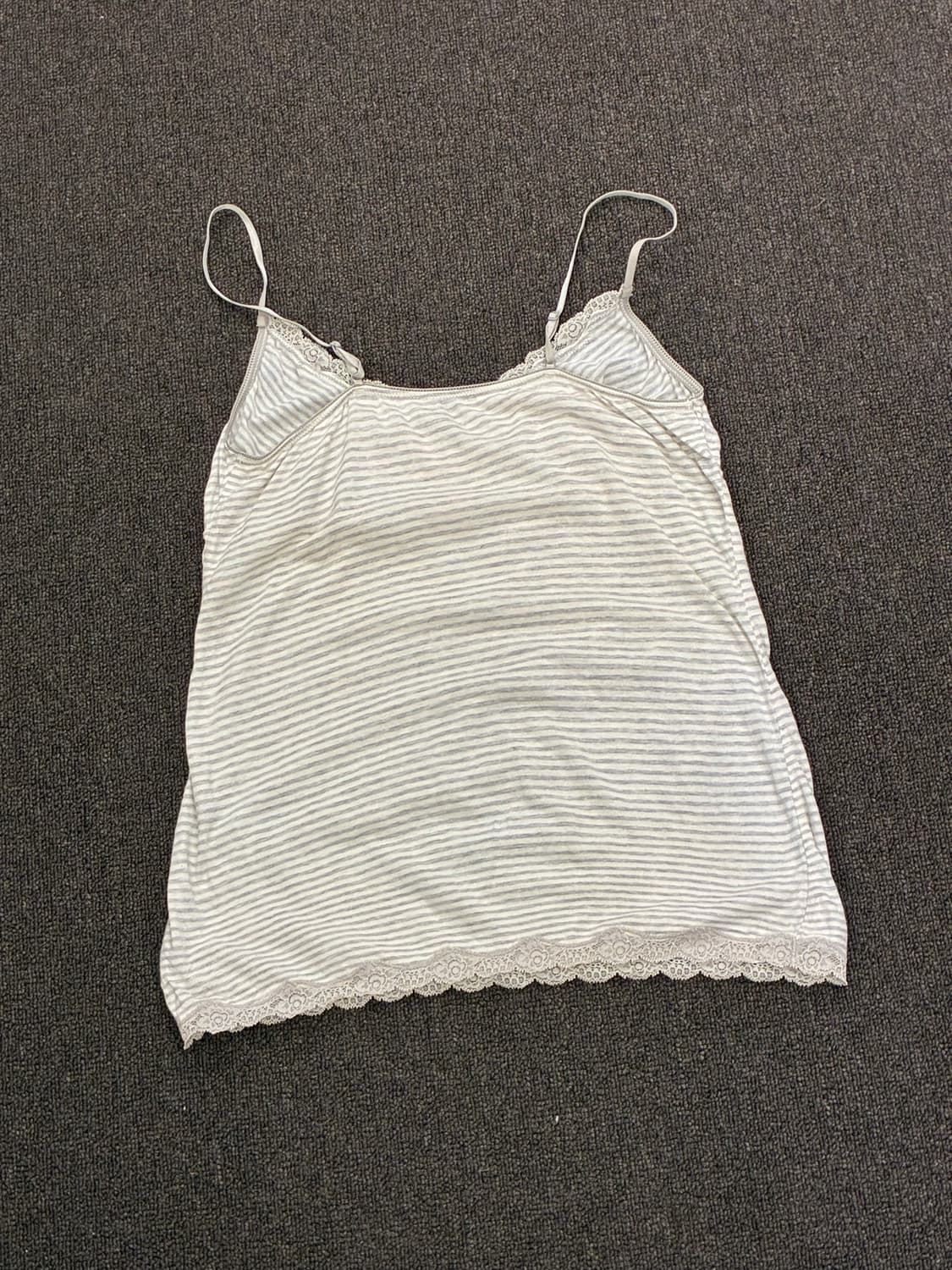 L)유니클로 일본 빈티지 줄무늬 나시 슬리브리스 상품이미지6