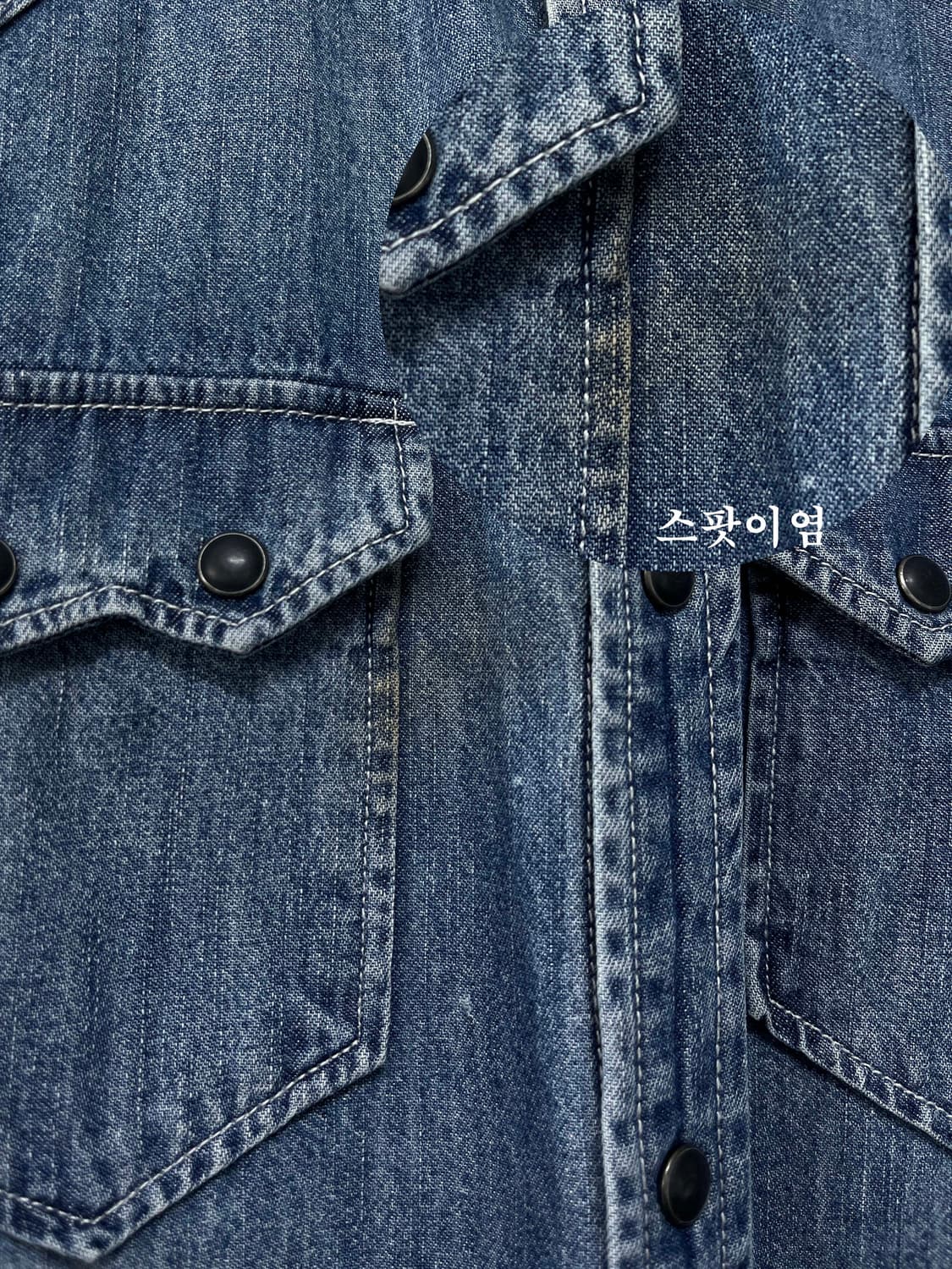 폴로 랄프로렌 콘초 사우스 웨스턴 워시드 데님 셔츠 상품이미지9