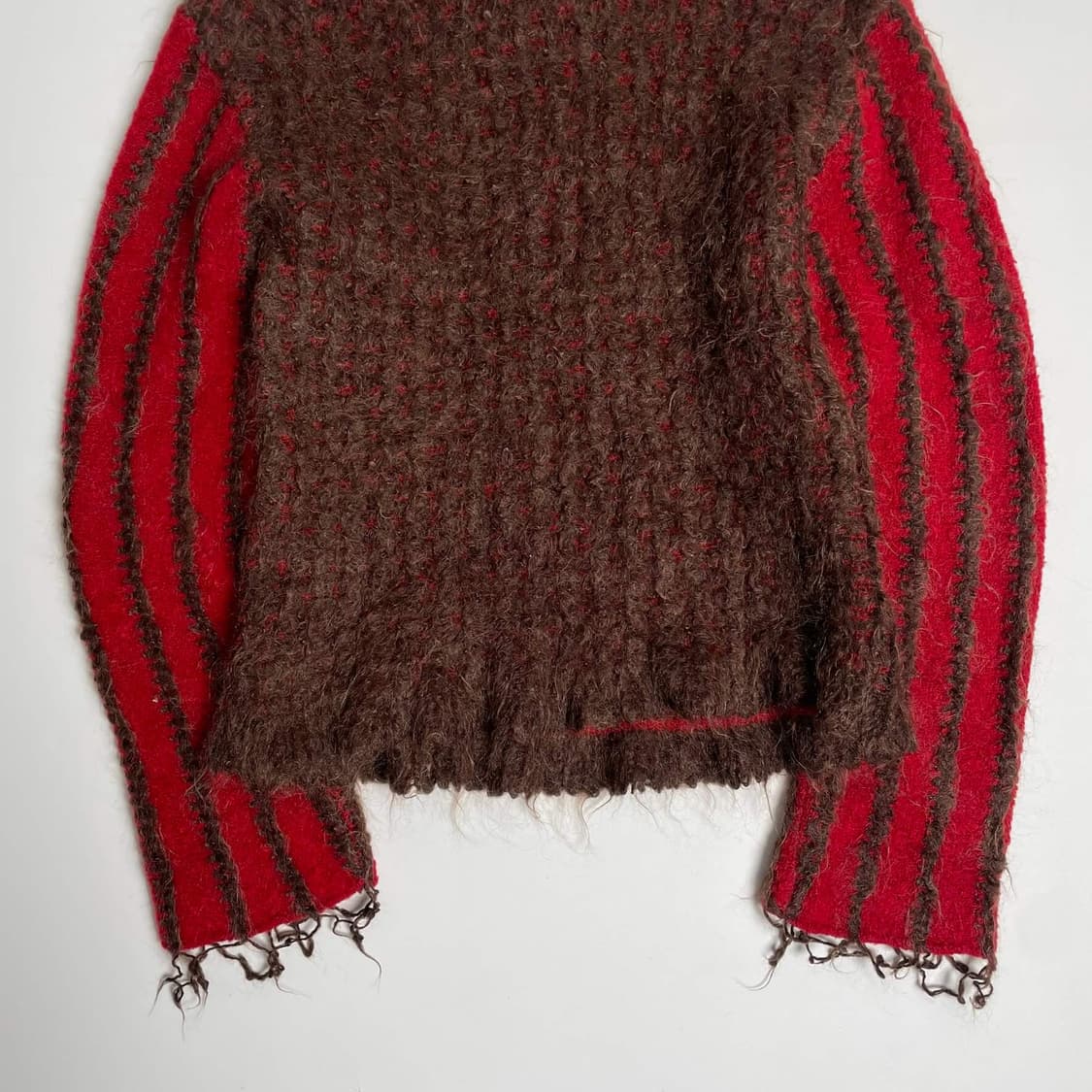 Antoine 브라운 스트라이프 모헤어 블렌드 니트 (france)    상품이미지3