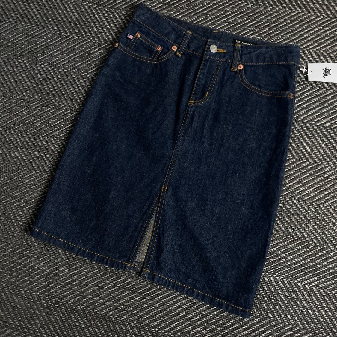 폴로 랄프로렌 레더 로고 데님 스커트 o 3364 상품이미지2