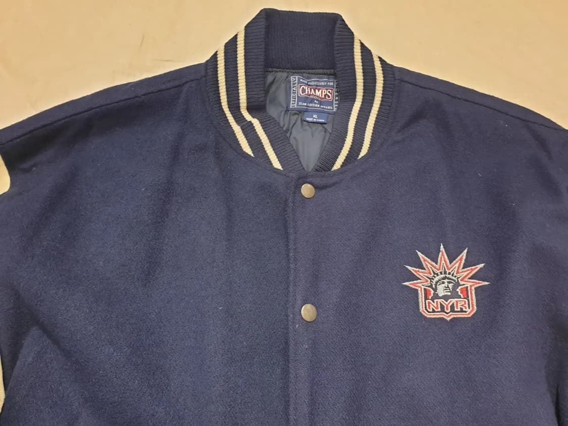 90s NHL뉴욕레인져스 레더 암 스타디움  점퍼 상품이미지4