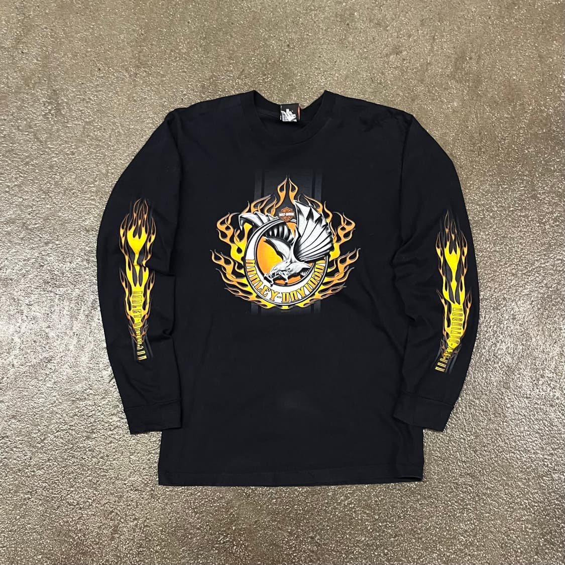 00s 할리데이비슨 플레임 프린팅 롱슬리브 (100) 상품이미지1