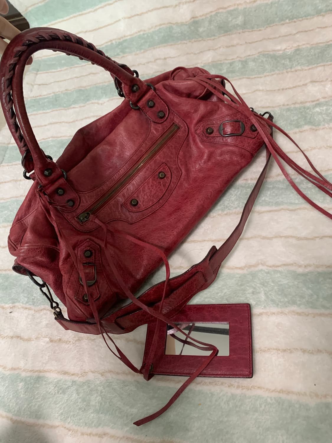 발렌시아가 트위기 버건디 컬러 정품  상품이미지7