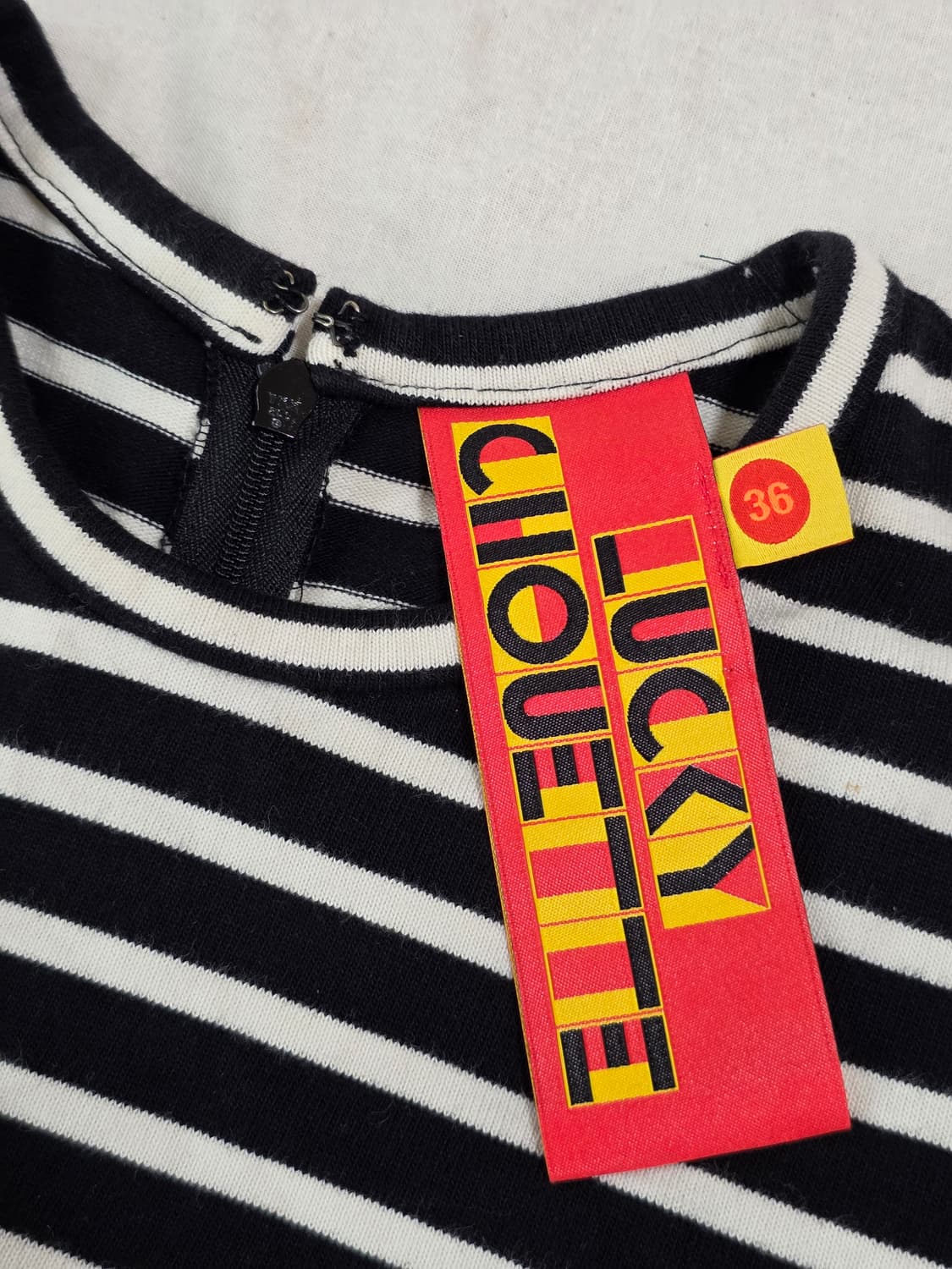 LUCKY CHOUETTE 럭키슈에뜨 스트라이프 레이어드 원피스 상품이미지5