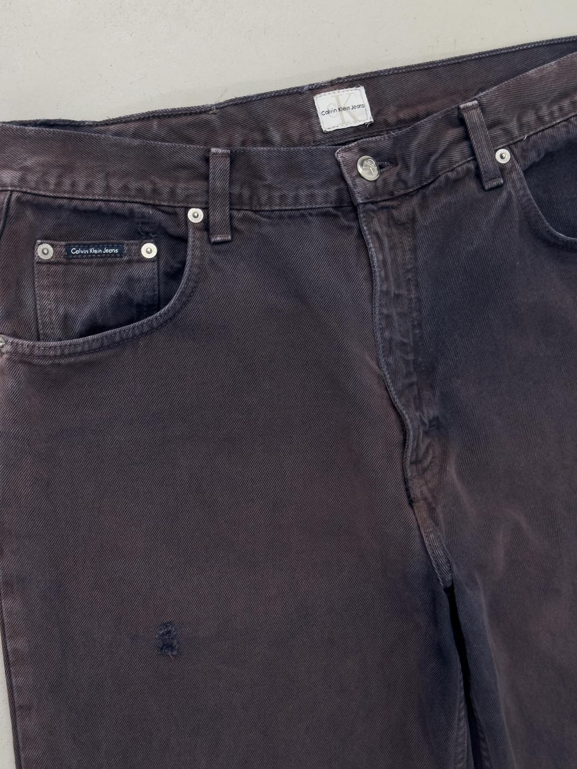 90s 캘빈클라인 페이딩 데님 팬츠 상품이미지4