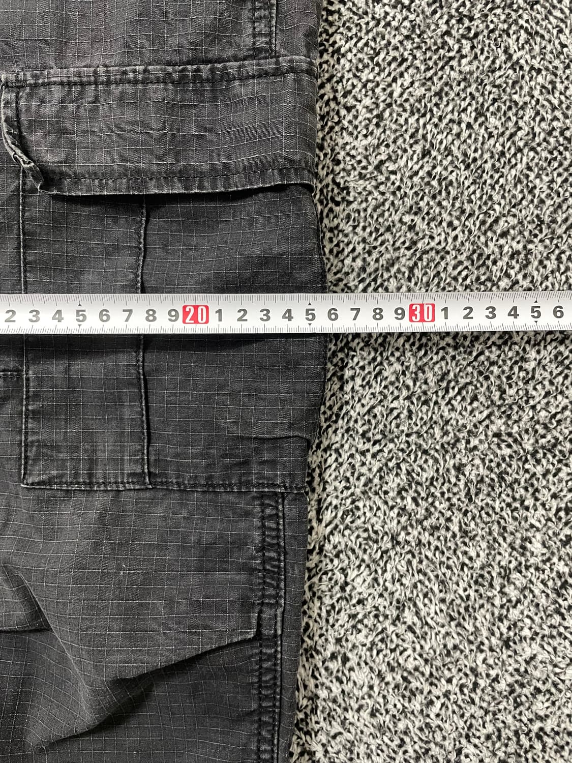 빈티지9. 칼하트 WIP 립스탑 더블니 워크 카고팬츠 조거팬츠 차콜 상품이미지6