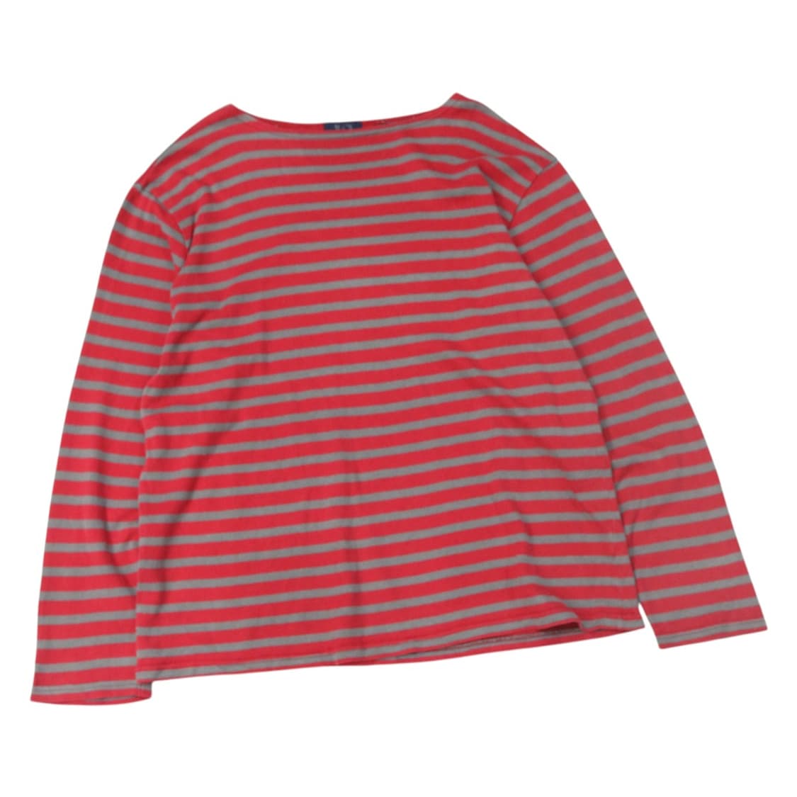SHIPS 쉽스 레드 그레이 스트라이프 보트넥 긴팔 티셔츠 (L) 상품이미지1