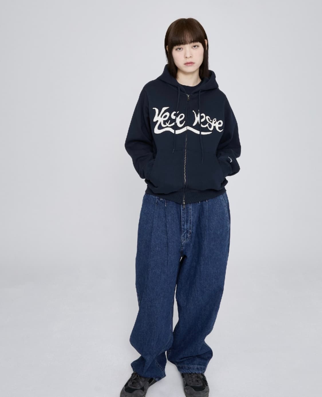 예스아이씨 후드집업 네이비 상품이미지1