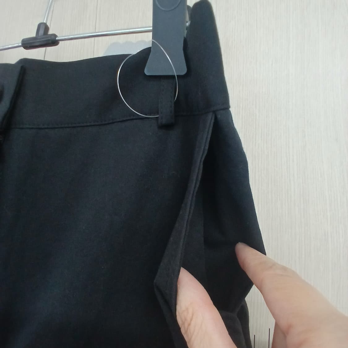 블랙 와이드 카고 팬츠 상품이미지3