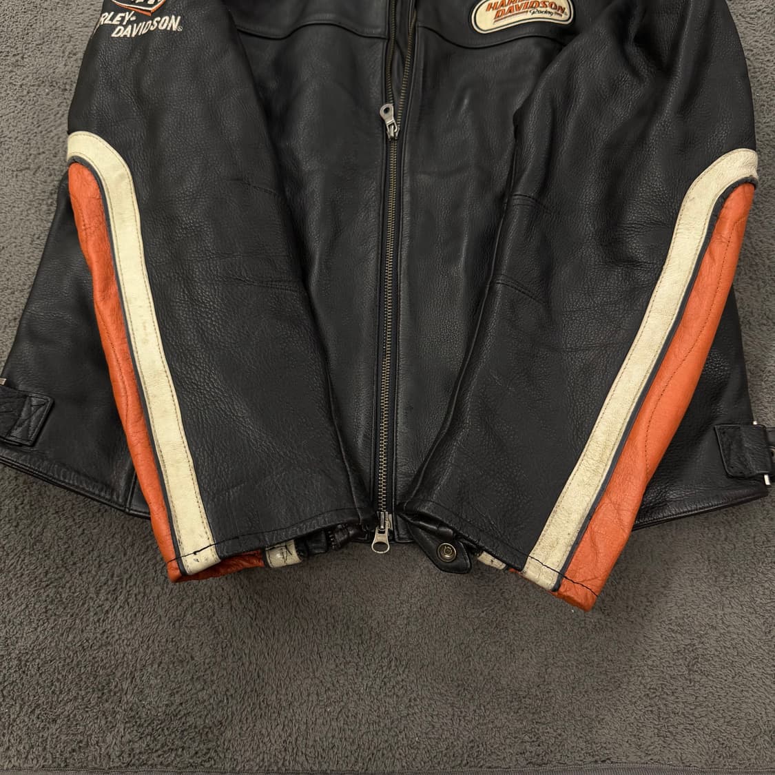 [ 정품/XL ] 할리데이비슨 투웨이 카우 레더 바이커 자켓 상품이미지8