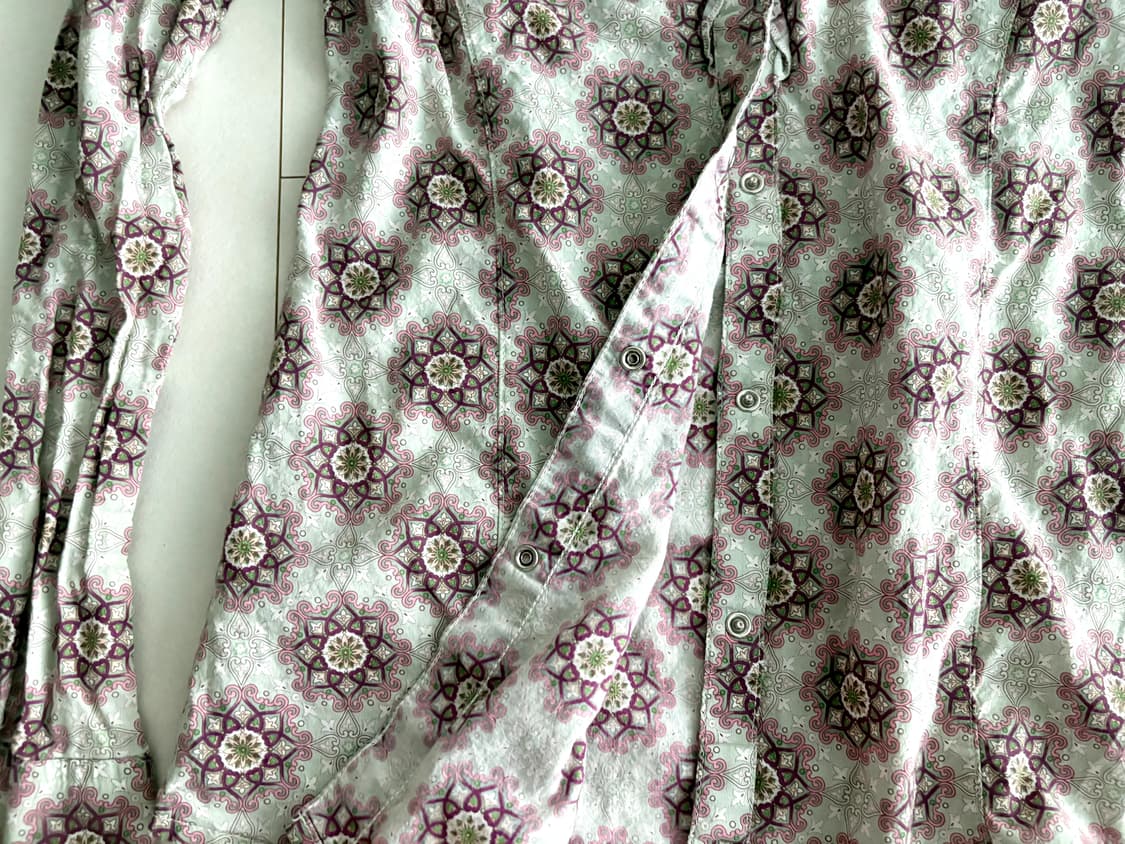 vintage snap button print shirt 상품이미지4
