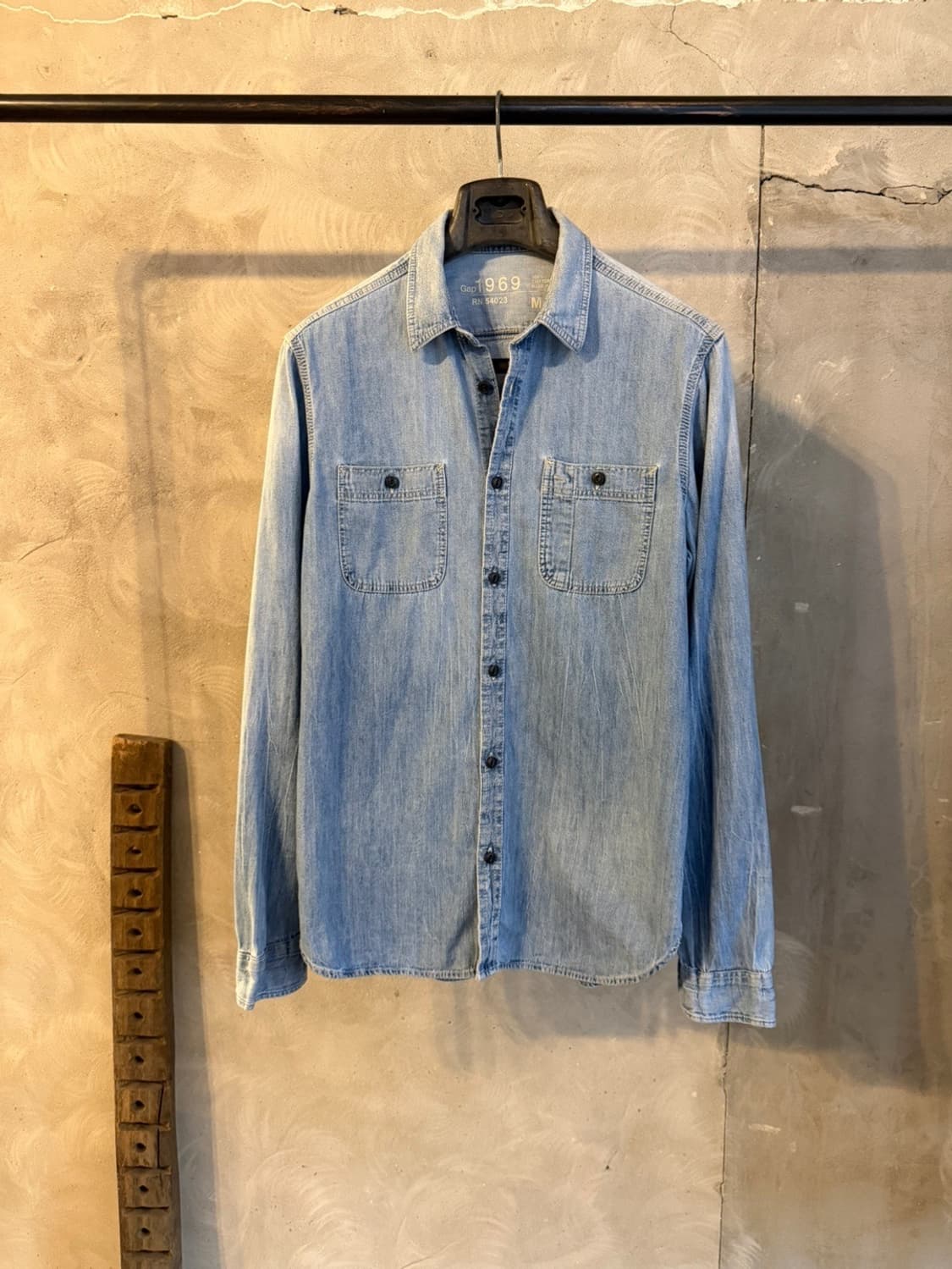 갭 1969 데님 셔츠 슬림100 상품이미지5