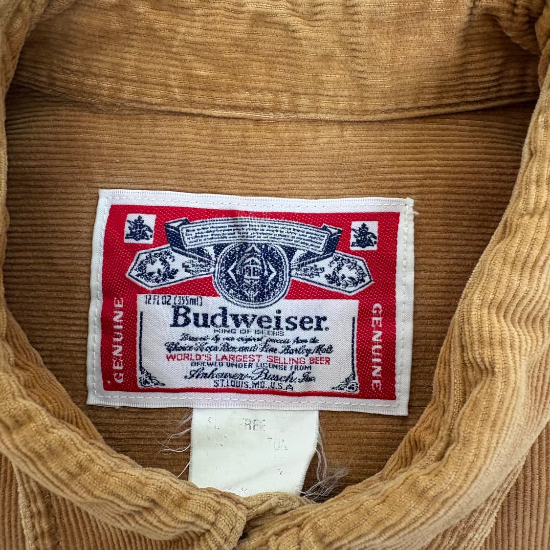 budweiser corduroy shirt 상품이미지4