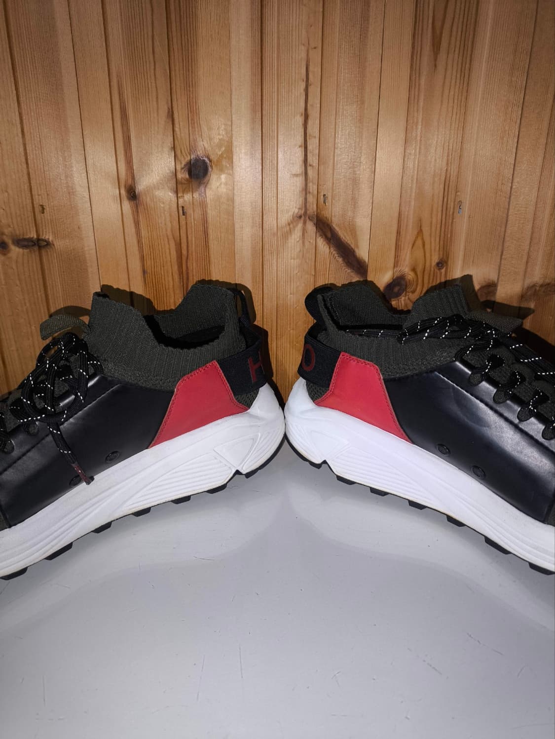 41 260mm 휴고보스 비브람 에렌 니트 가죽 스니커즈  상품이미지7