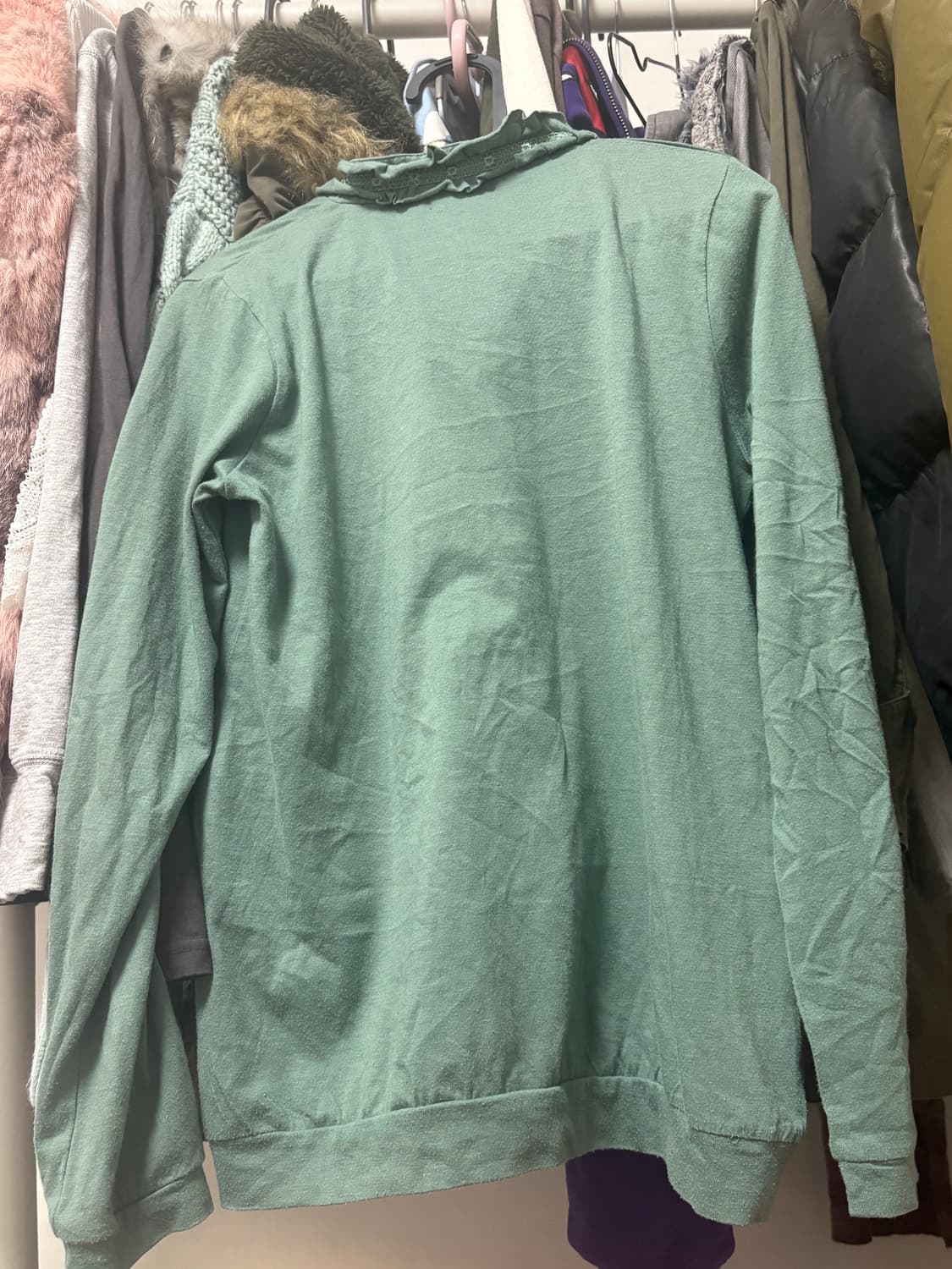 빈티지 모리걸 그린 리본 블라우스 이너🍵🧤 상품이미지3