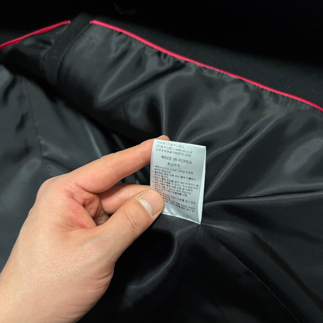 MCM 블랙 울 더블코트 상품이미지5