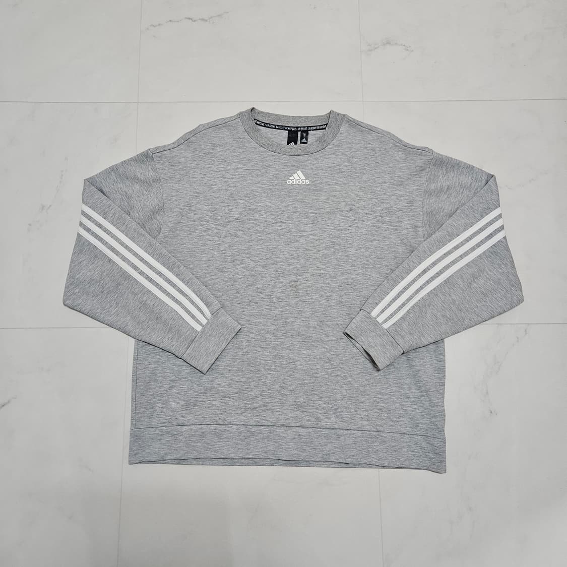 2XL 아디다스 센터로고 삼선 맨투맨 상품이미지1