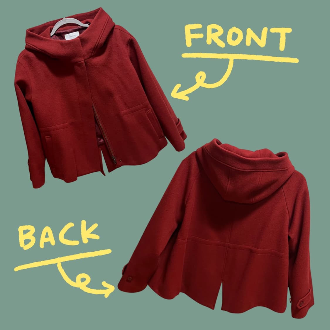 빨간망토 차차! 레드 후드 빈티지 숏코트 상품이미지3