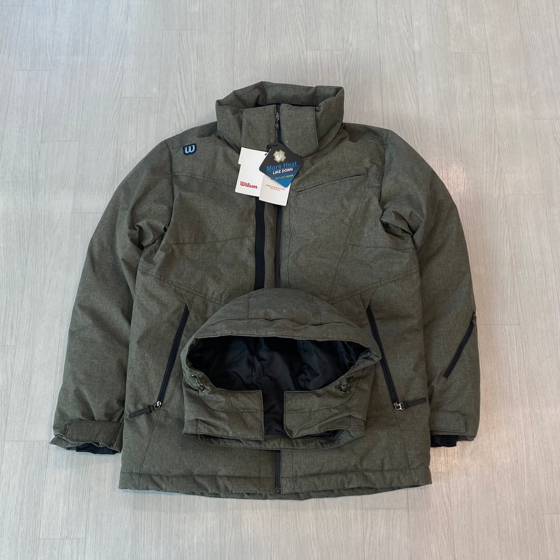 [새상품] 윌슨 롱 패딩 카키 100 상품이미지3
