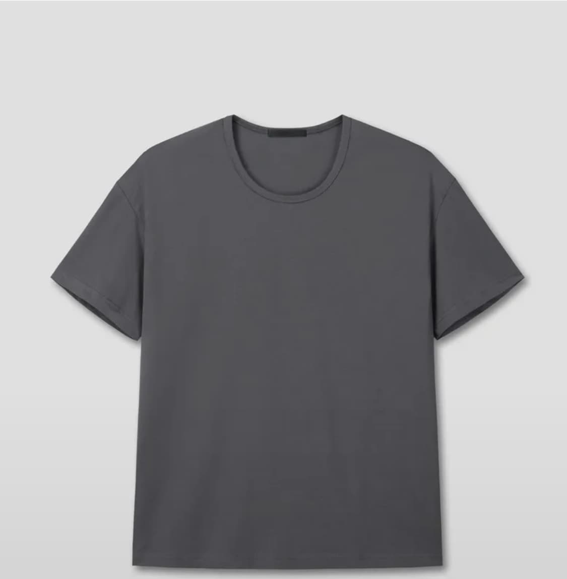 UNIFORM U NECK T-SHRITS (CHARCOAL) 상품이미지2