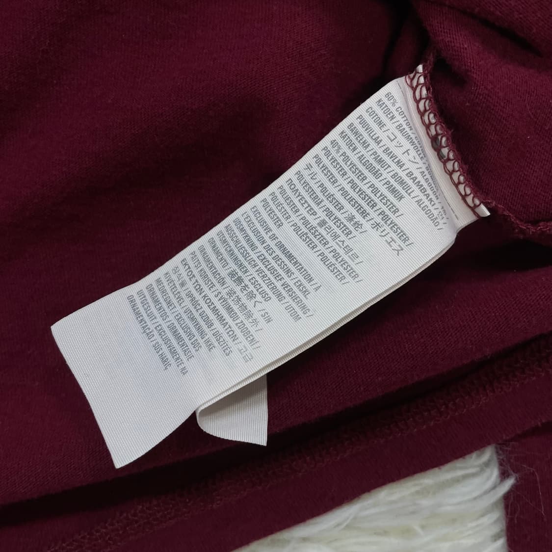 홀리스터 스펠 로고 롱슬리브 버건디 상품이미지5