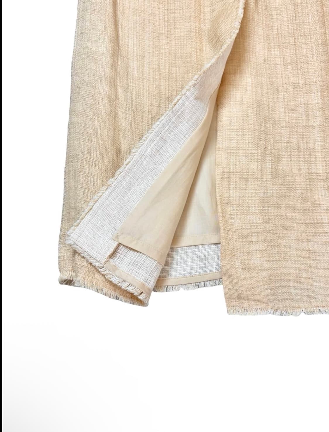 오라리 더블 페이스 프린지 롱스커트 상품이미지2