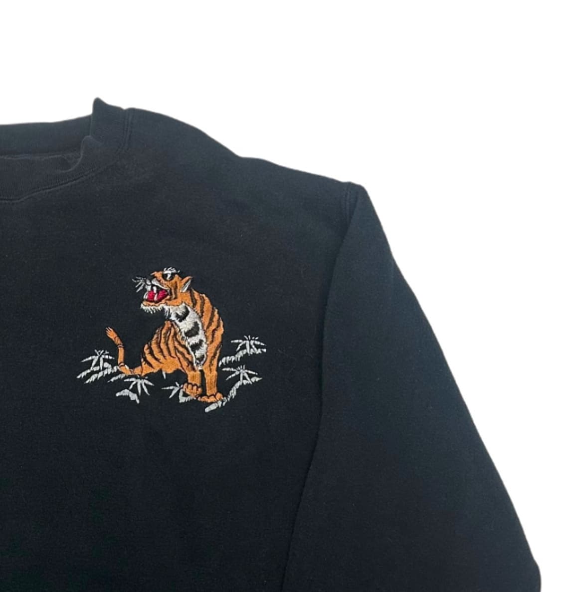 JPN Vintage 블랙타이거자수맨투맨 M 상품이미지3
